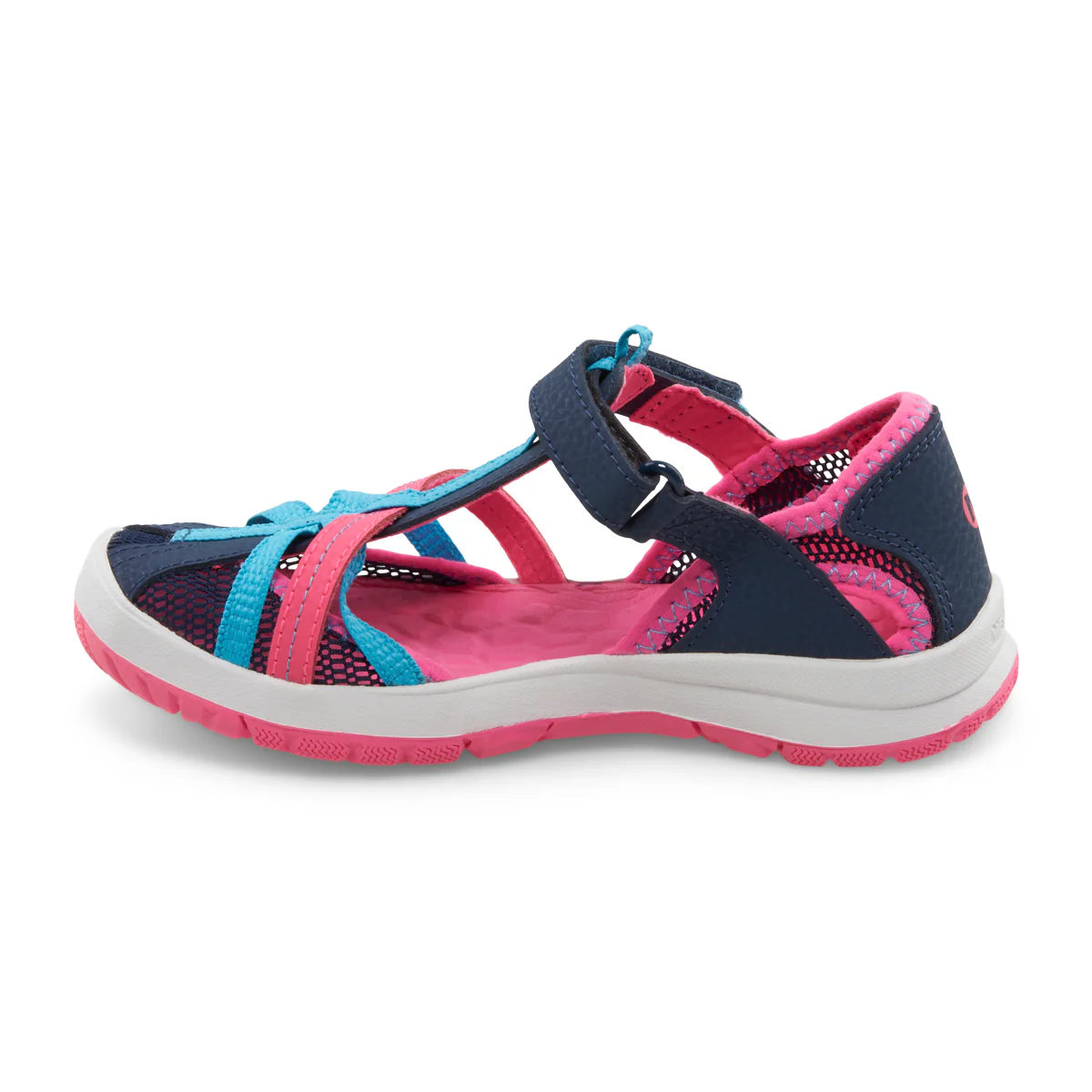 Dragonfly Sandal - Big Kid Navy/Turquoise/Pink - Image 4