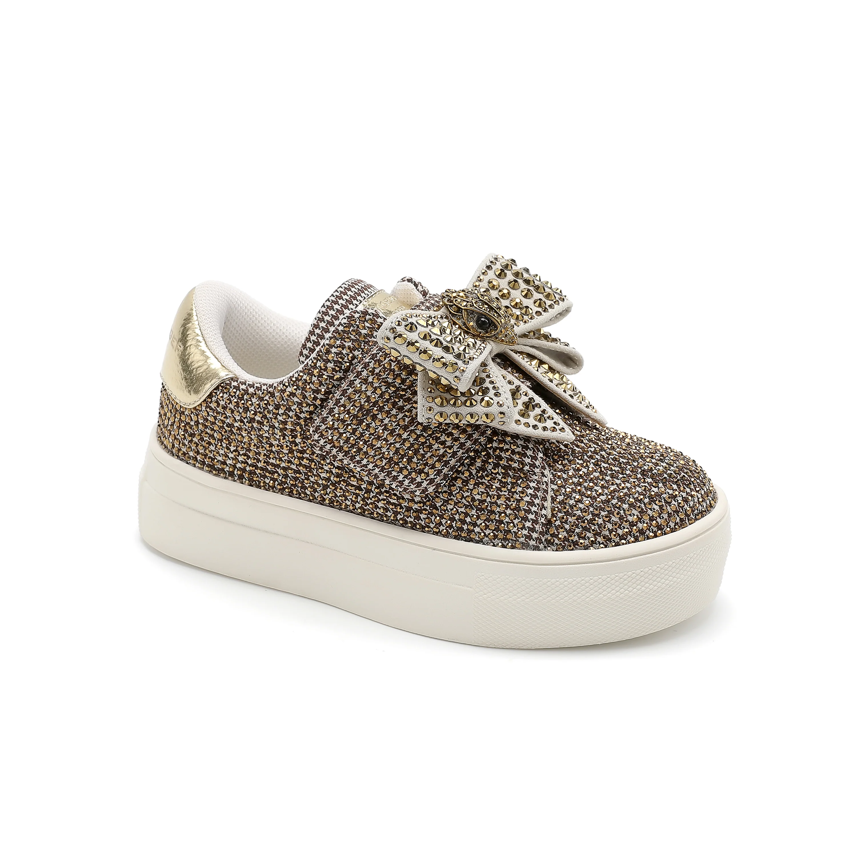 Mini Laney  Bow Sneaker  - Little Kid Beige - Image 2